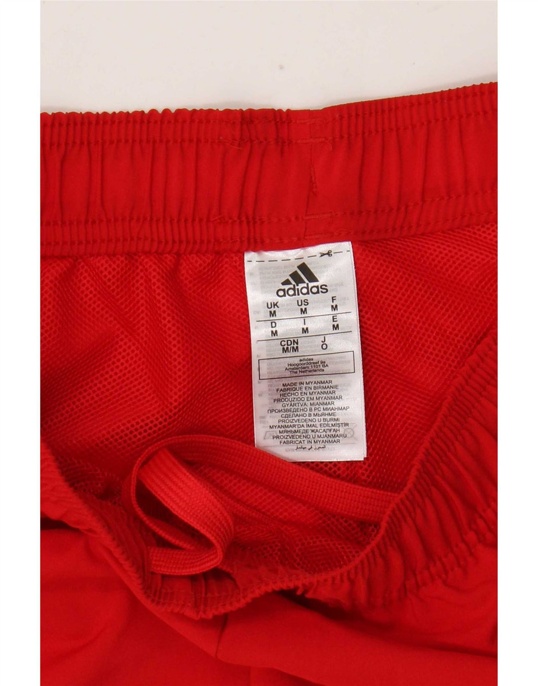 Adidas Herren Sportshorts Mittelrotes Polyester
