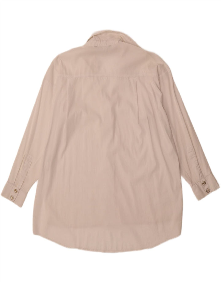 ZARA Womens Shirt Dress UK 14 Medium Off White Lyocell Vintage Zara and Second-Hand Zara from Messina Hembry 