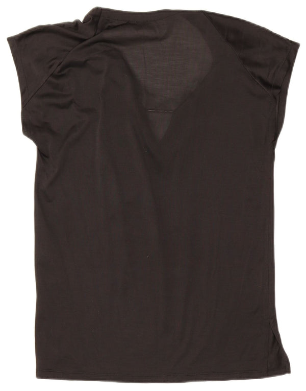 Zara Damen Bluse Top UK 10 Small Schwarz