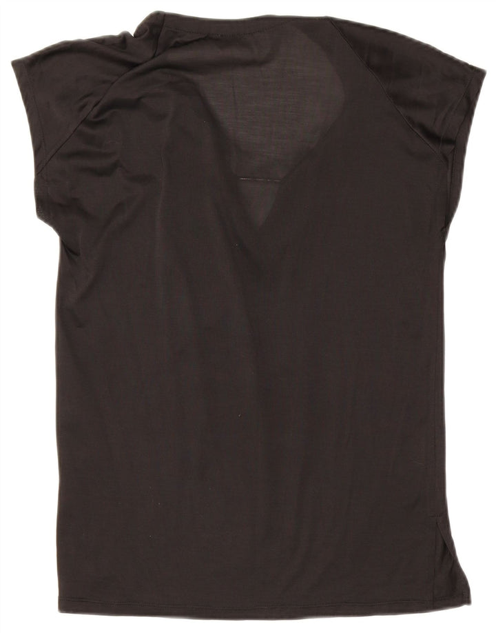 Zara Damen Bluse Top UK 10 Small Schwarz
