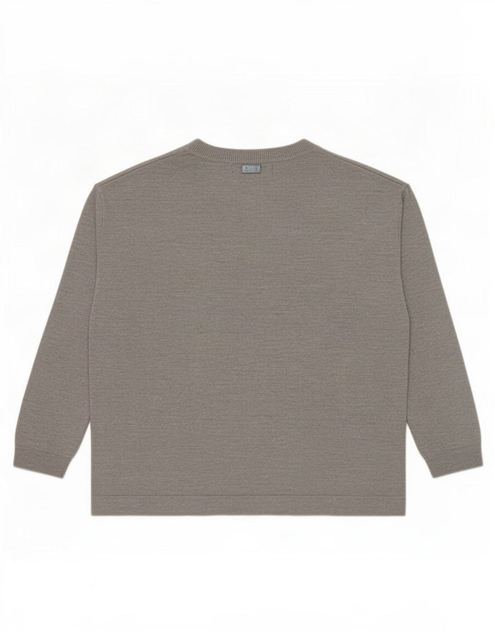 Marks & Spencer Damen-Pullover, übergroß, V-Ausschnitt, Gr. 10, Größe S, Grau