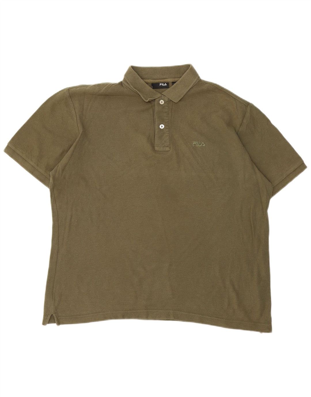 FILA Herren-Poloshirt aus mittlerer Khaki-Baumwolle