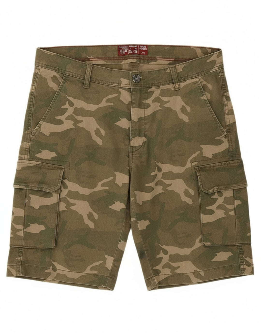 OVS Herren Cargo-Shorts W36, groß, Khaki, Camouflage, Baumwolle, Armee