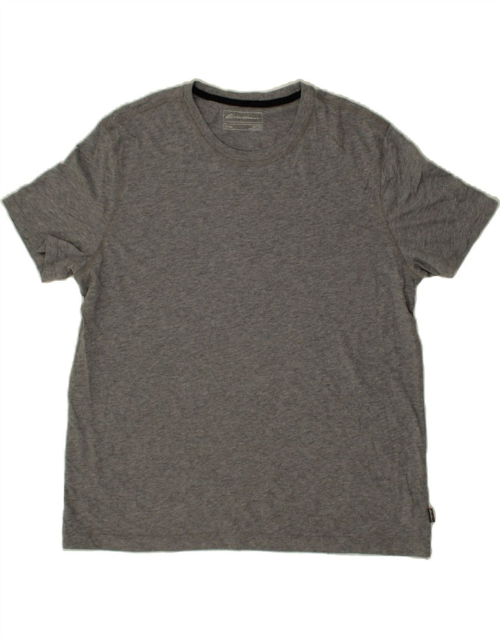 EDDIE BAUER Mens T-Shirt Top XL Grey Cotton Vintage Eddie Bauer and Second-Hand Eddie Bauer from Messina Hembry 