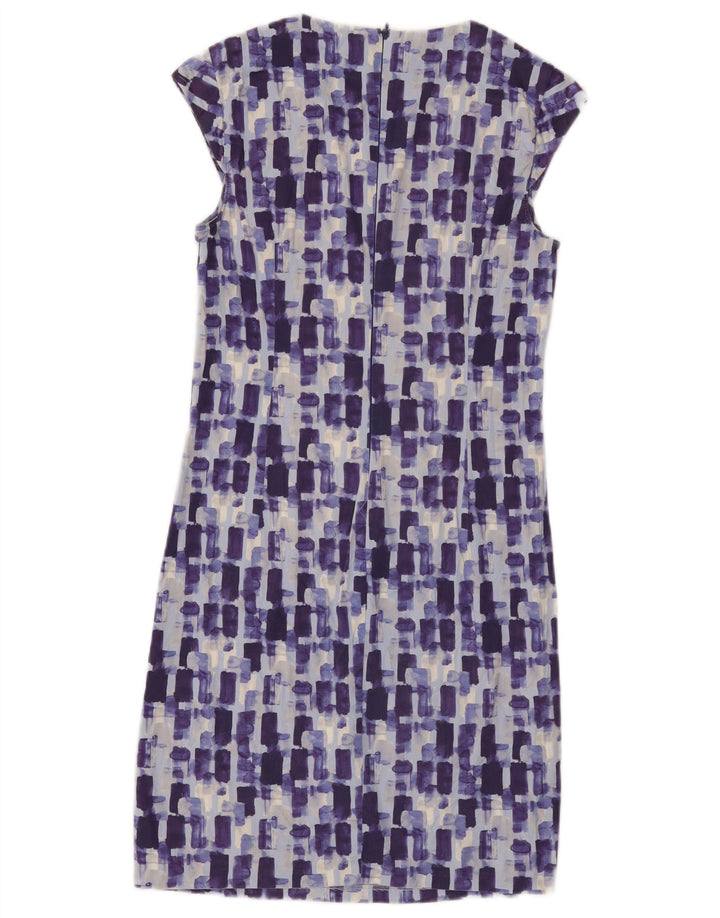 Benetton Damen-Etuikleid, UK-Größe 40, klein, blau kariert, Baumwolle