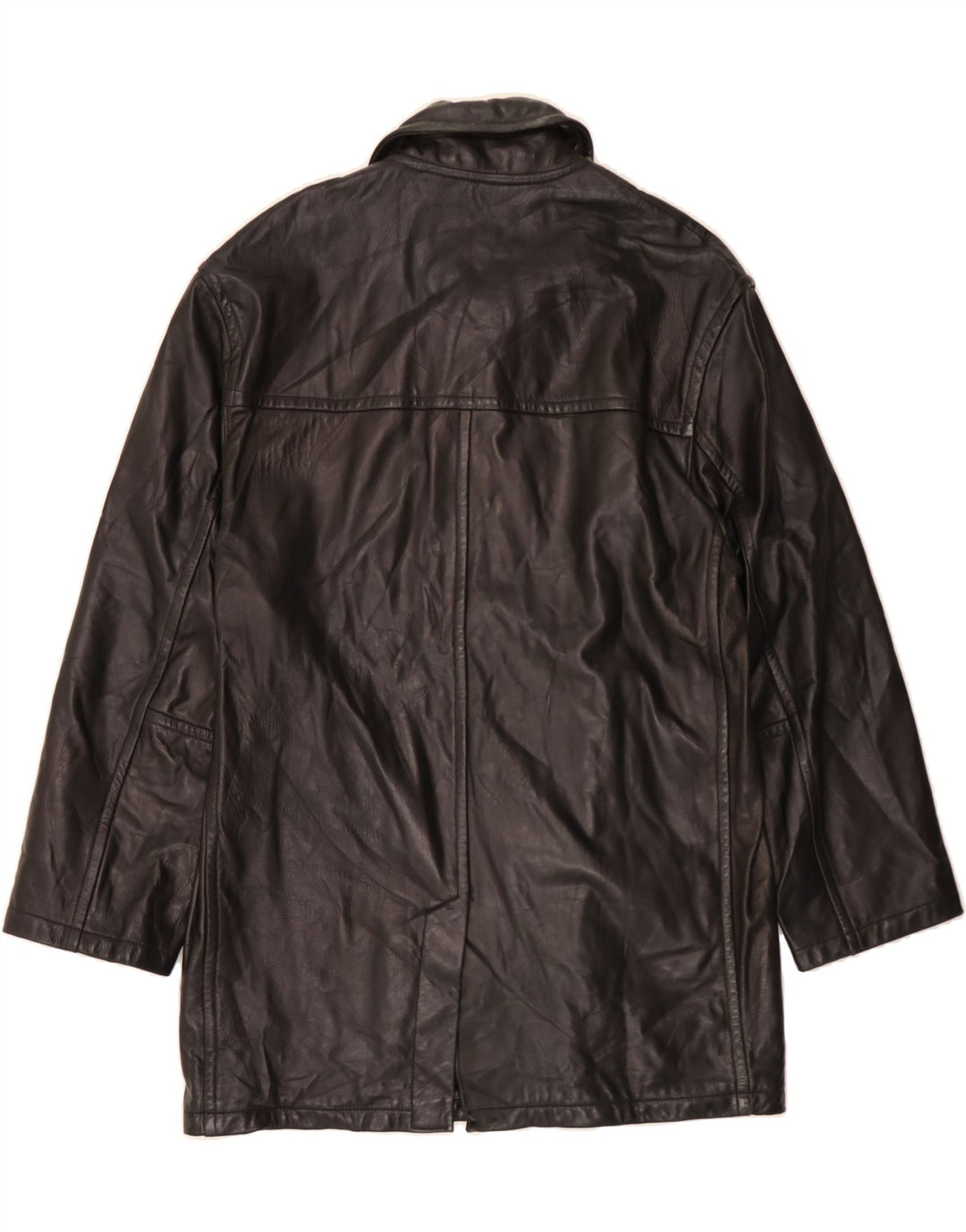 MARCO BALDASSARI Womens Oversized Leather Coat UK 18 XL Black Vintage Marco Baldassari and Second-Hand Marco Baldassari from Messina Hembry 