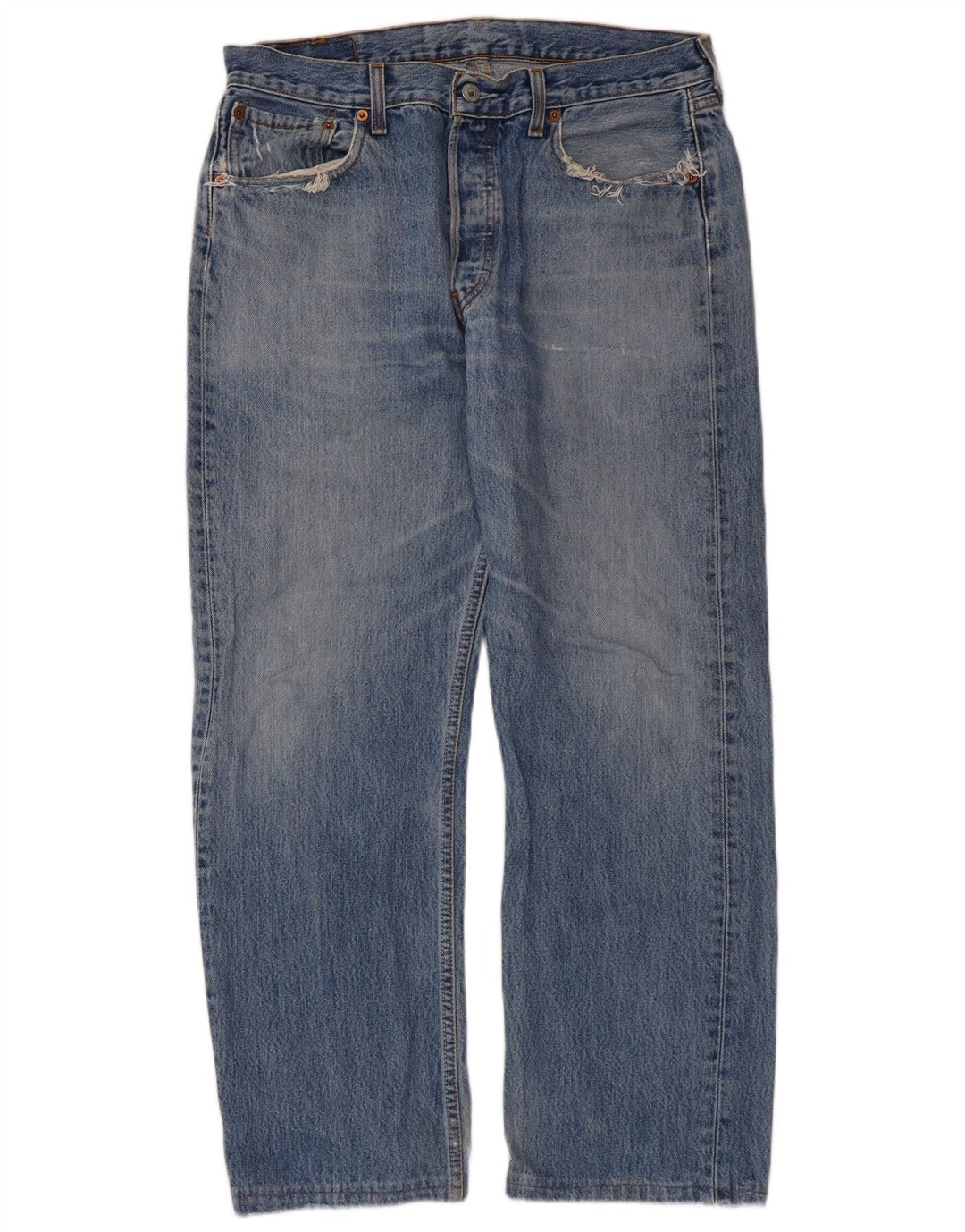 Levi's Herren 501 Straight Jeans W34 L27 Blaue Baumwolle