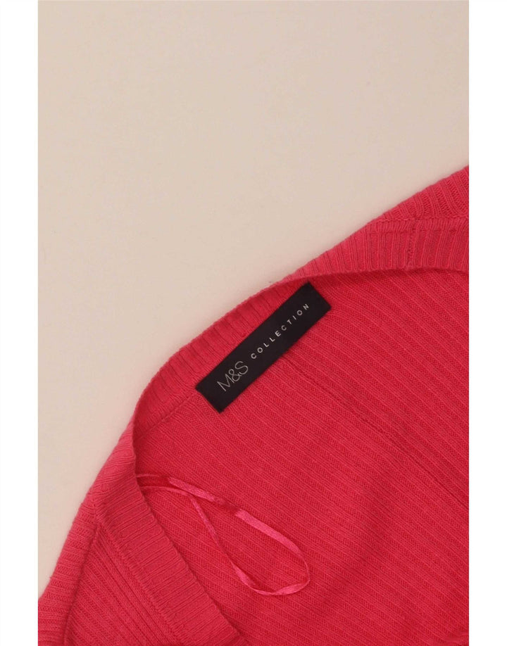 Marks & Spencer Offener Damen-Cardigan-Pullover UK 14 Large Pink