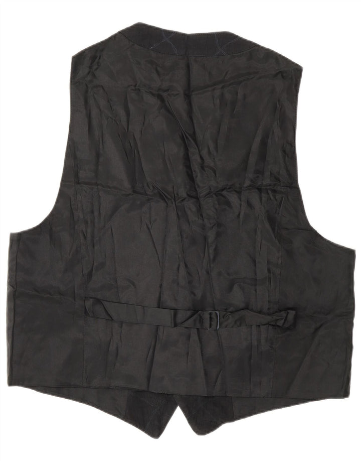 Vintage Herren Weste XL Schwarz Argyle/Diamant Polyester