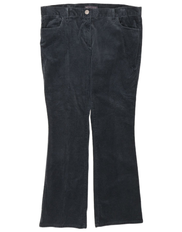 Marks & Spencer Damen Cordhose mit hoher Taille, UK 16, Größe L, W36, L31, Nav