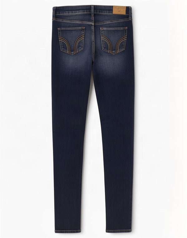 Hollister Damen Distressed Skinny Jeans US 3 XS W26 L31 Blaue Baumwolle
