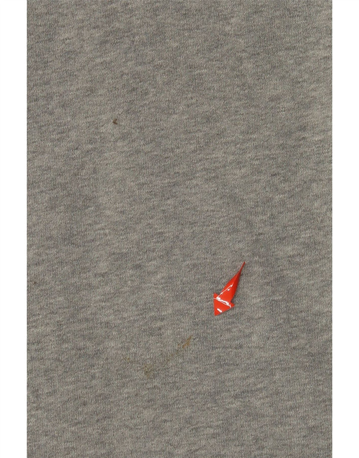 TOMMY HILFIGER Grafischer Herren-Kapuzenpullover aus mittelgrauer Colourblock-Baumwolle