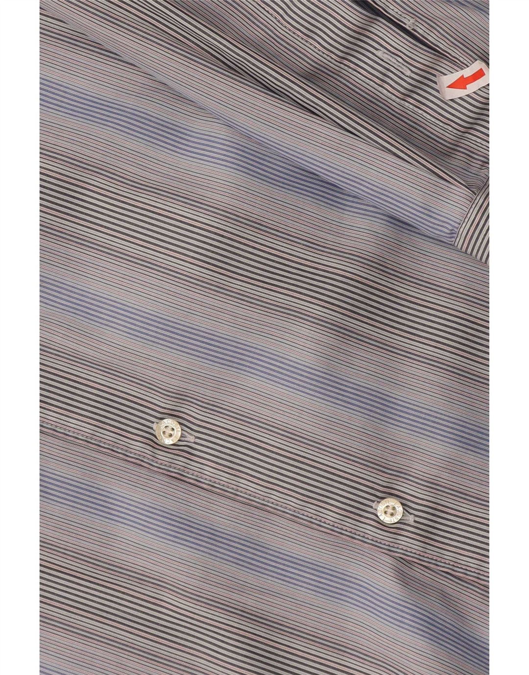 Lacoste Herrenhemd Größe 44 XL Blau gestreifte Baumwolle