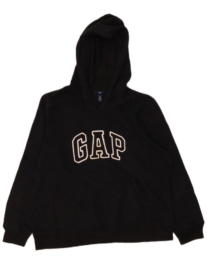 Gap Herren Graphic Hoodie Pullover 2XL Schwarz Baumwolle