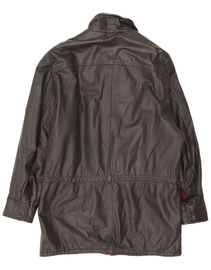 Vintage Herren Lederjacke IT 52 XL Grau