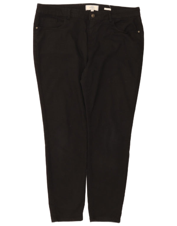 Fat Face Damen Slim Freizeithose UK 18 XL W38 L29 Schwarz Baumwolle