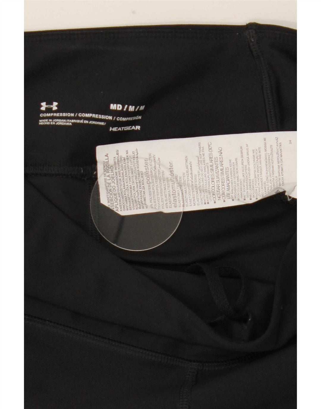Under Armour Womens Heat Gear Leggings UK 12 Medium  Black Polyester