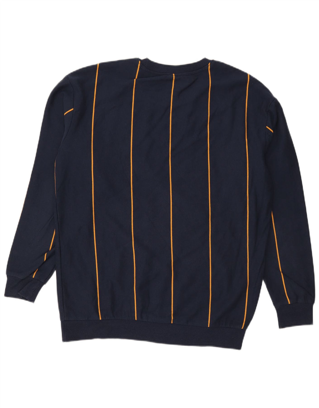 Zara Herren-Sweatshirt, Pullover, groß, marineblau, gestreift, Baumwolle