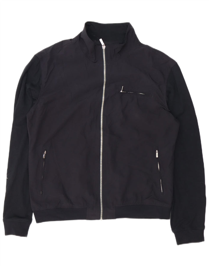 Zara Herren Bomberjacke UK 42 XL Schwarz Polyester