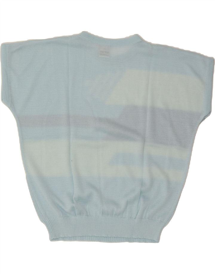 C&A Womens Crew Neck Jumper Sweater IT 48/50 XL Blue Colourblock Vintage C&A and Second-Hand C&A from Messina Hembry 
