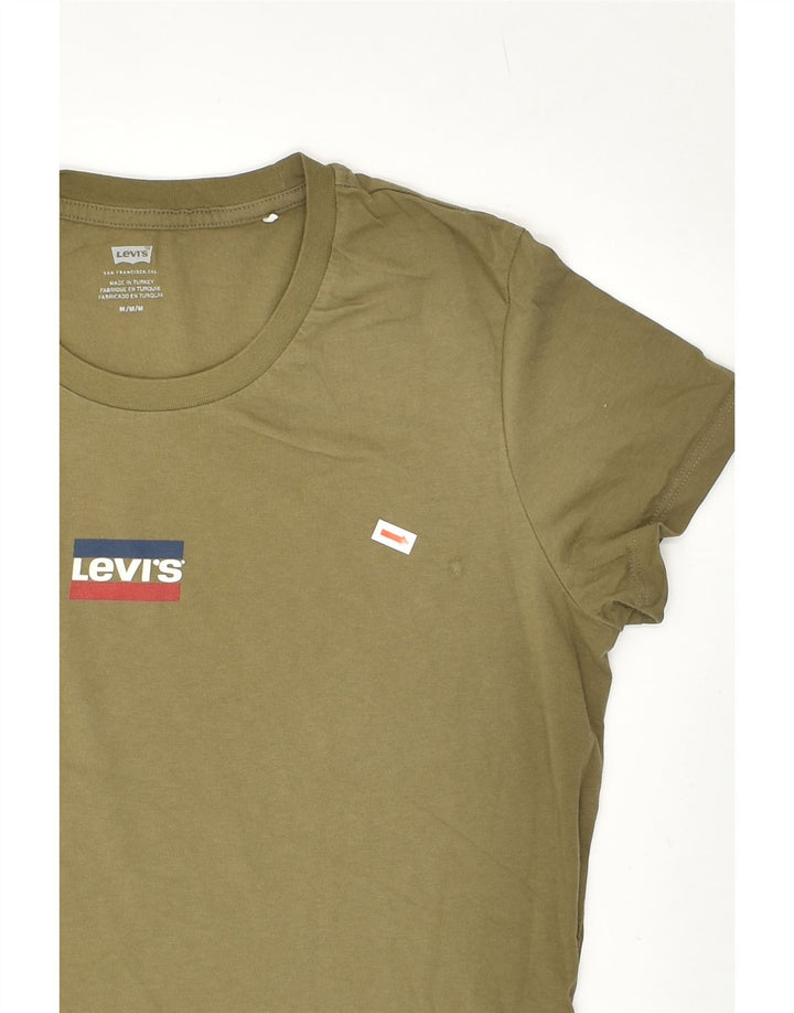 LEVI'S Mens Graphic T-Shirt Top Medium Green Cotton Vintage Levi's and Second-Hand Levi's from Messina Hembry 