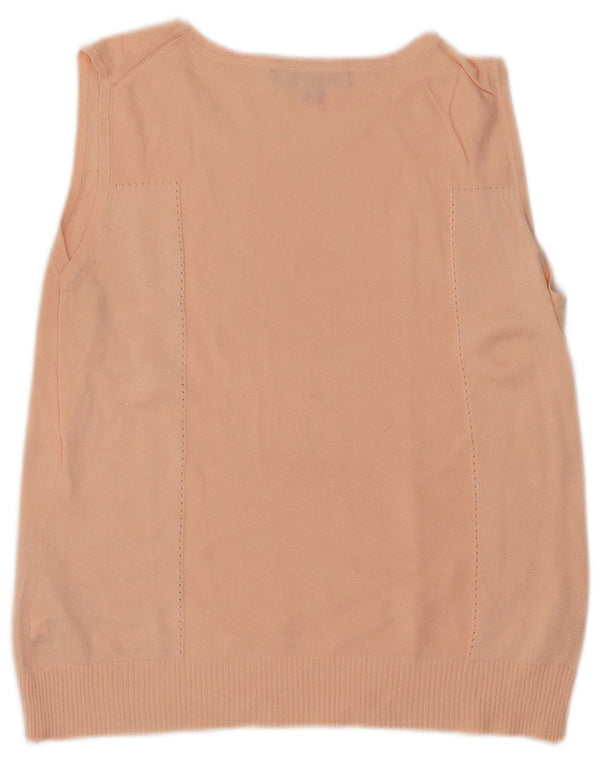 Brooks Brothers Damen Weste Tank Top UK 14 Large Rosa Baumwolle