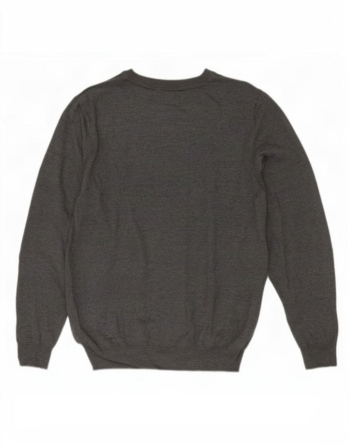 Zara Damen-Pullover mit Rundhalsausschnitt, UK 14, mittelgraue Viskose