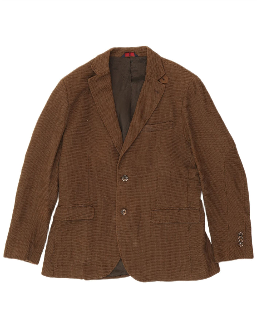 MASSIMO DUTTI Herren 2-Knopf-Blazerjacke UK 38 Mittelbraune Viskose