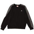 Kappa Herren Graphic Loose Fit Sweatshirt Pullover Small Schwarz Baumwolle