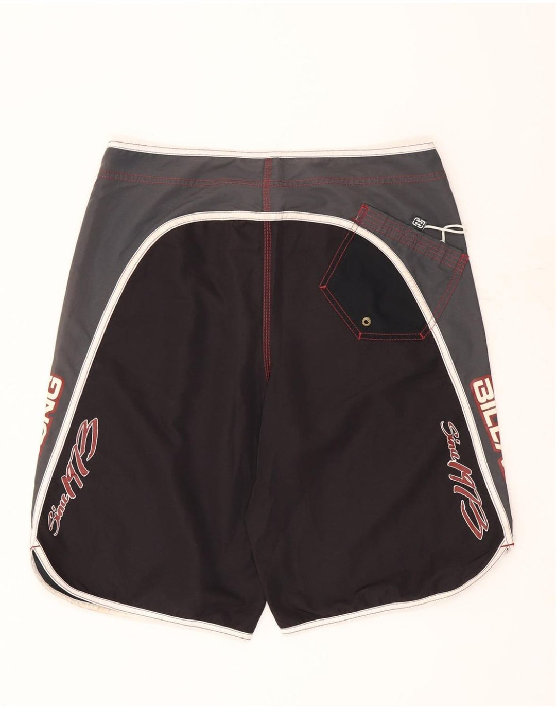 Billabong Herren-Badeshorts mit Grafik, groß, schwarzes Farbblock-Polyester