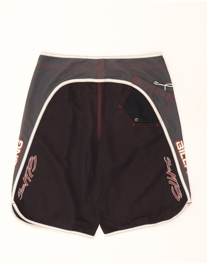 Billabong Herren-Badeshorts mit Grafik, groß, schwarzes Farbblock-Polyester