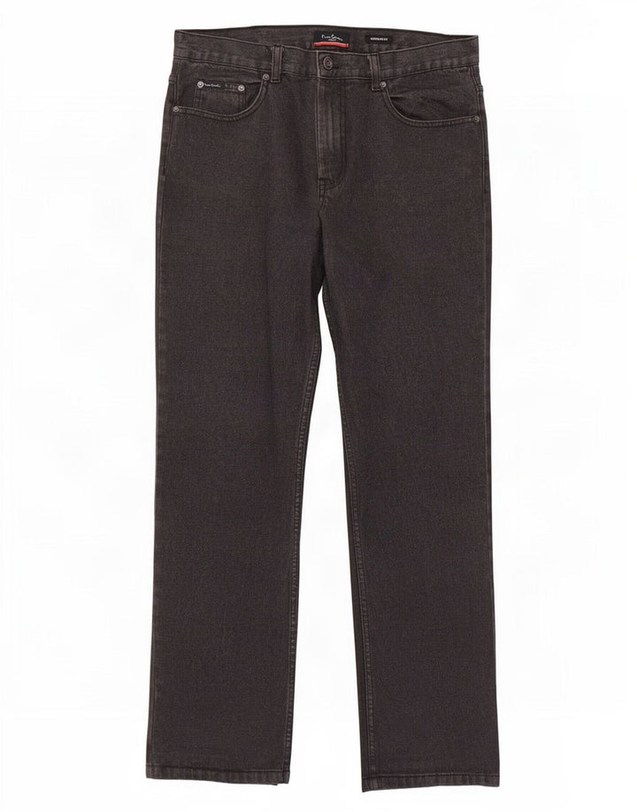 Pierre Cardin Herren-Jeans mit normaler Passform, gerade Passform, W34, L31, graue Baumwolle