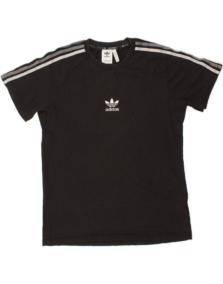 ADIDAS Mens T-Shirt Top Medium Black Cotton Vintage Adidas and Second-Hand Adidas from Messina Hembry 