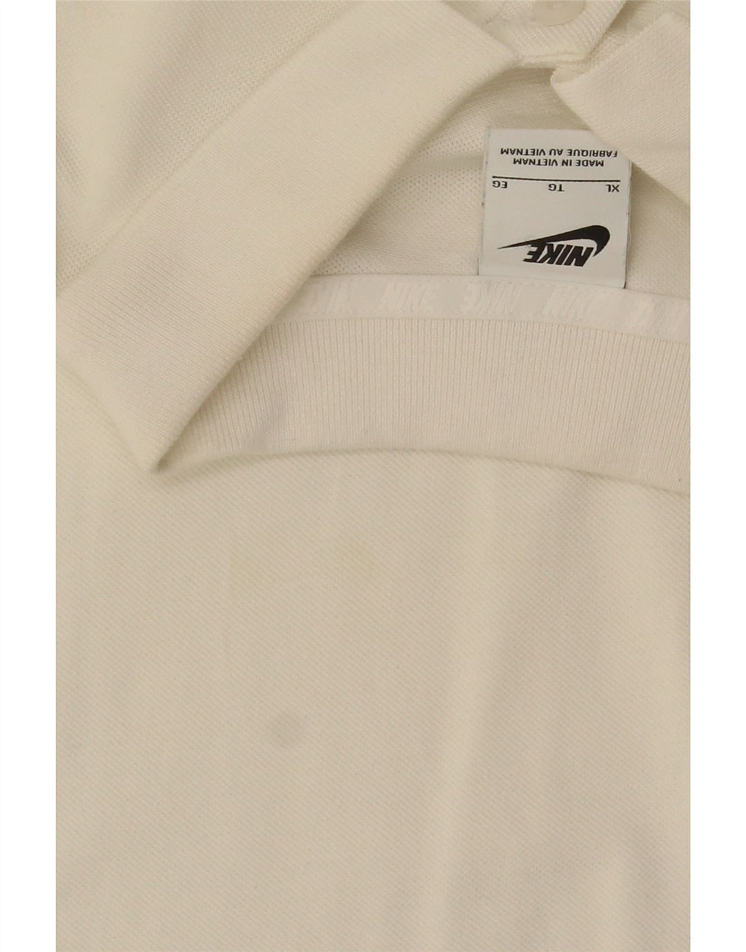 Nike Herren-Poloshirt XL aus weißer Baumwolle