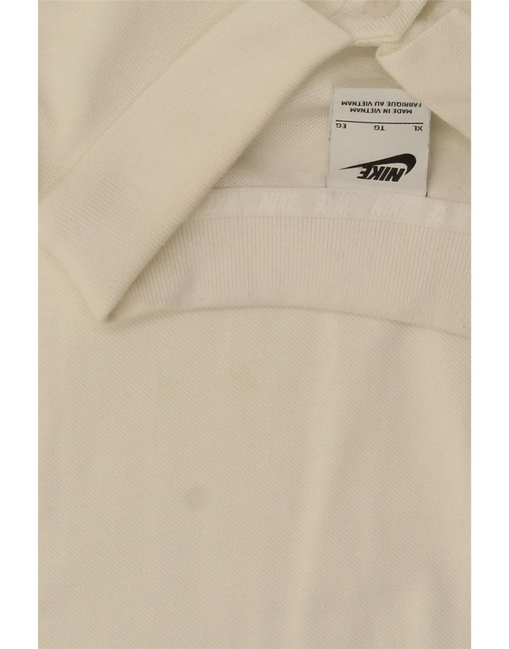 Nike Herren-Poloshirt XL aus weißer Baumwolle