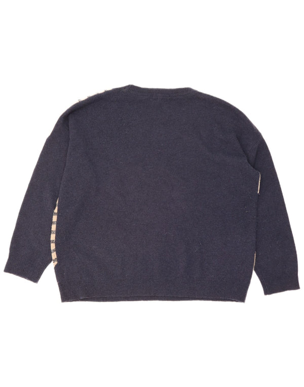 White Stuff Damen-Pullover mit Rundhalsausschnitt, Gr. 40, Marineblau