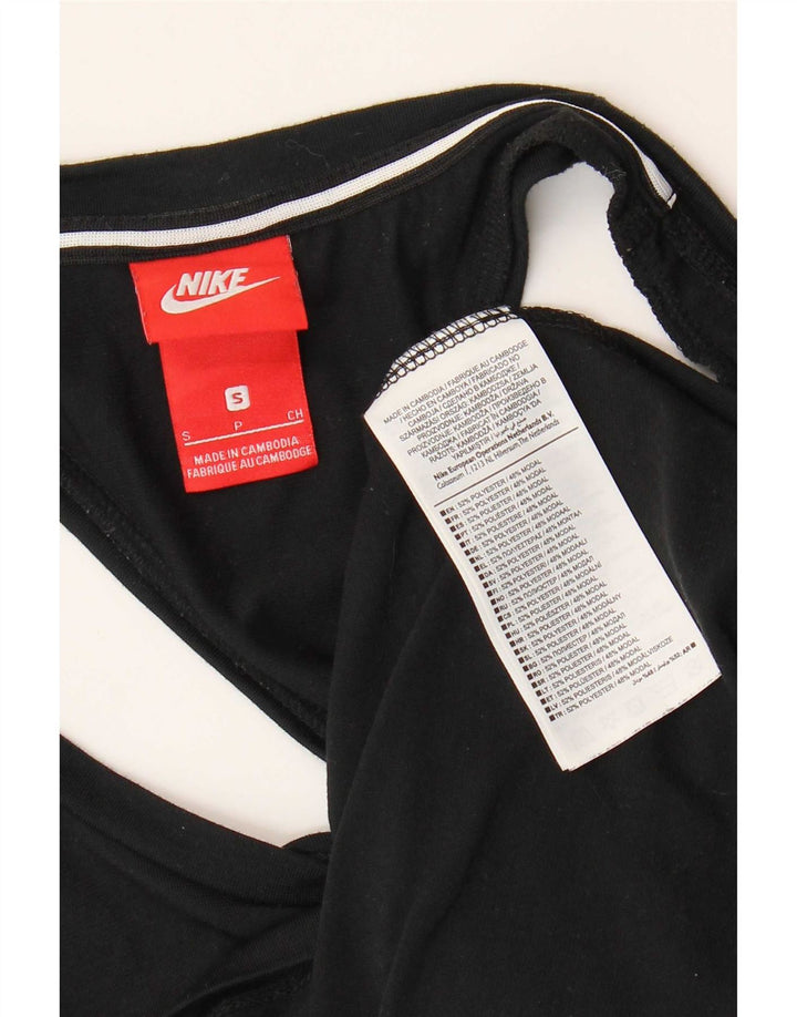 Nike Womens Graphic Vest Top UK 10 Small Schwarz Polyester