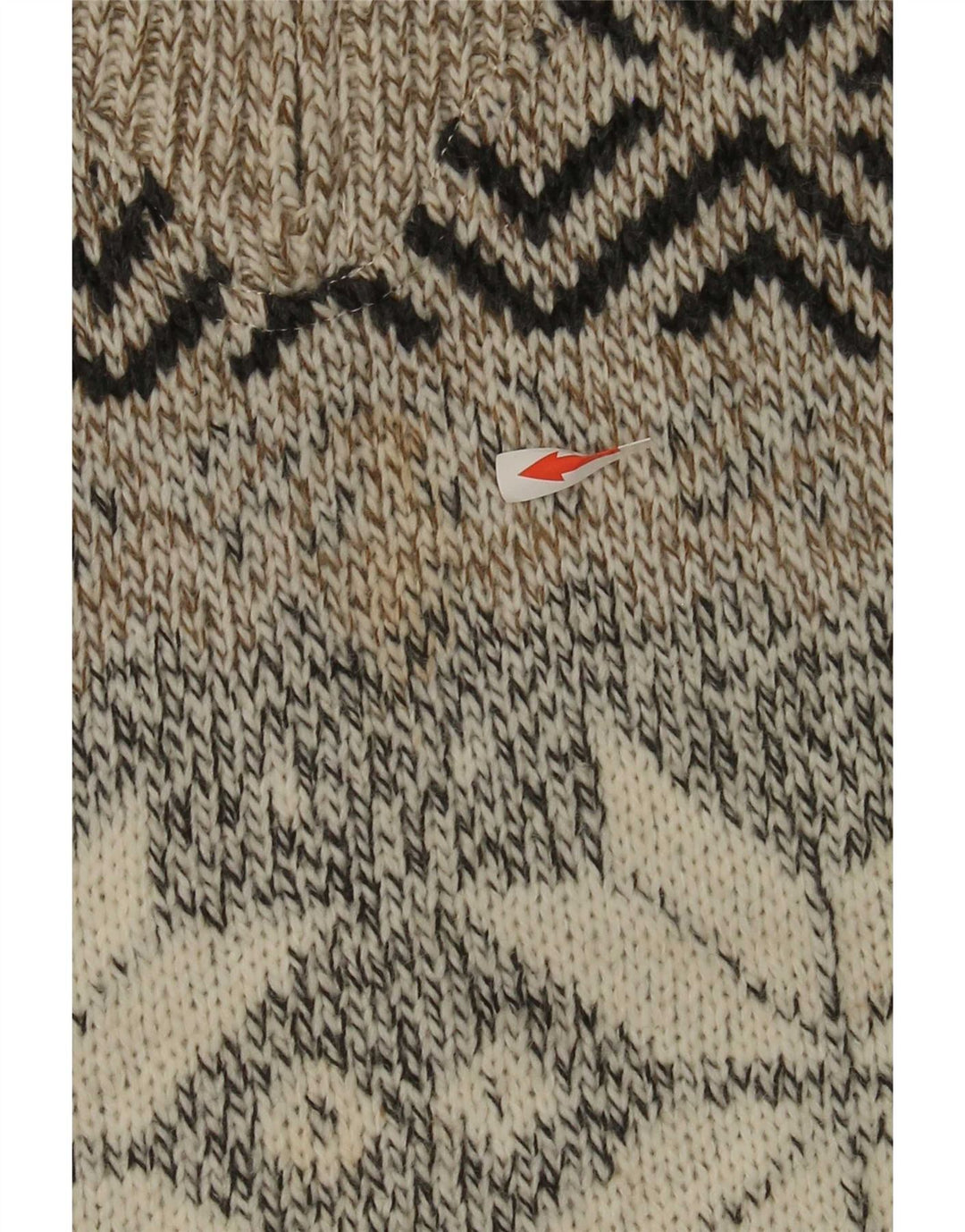 C&A Herren Canda Pullover mit Reißverschluss am Hals, Mittelbeige, Fair-Isle-Acryl