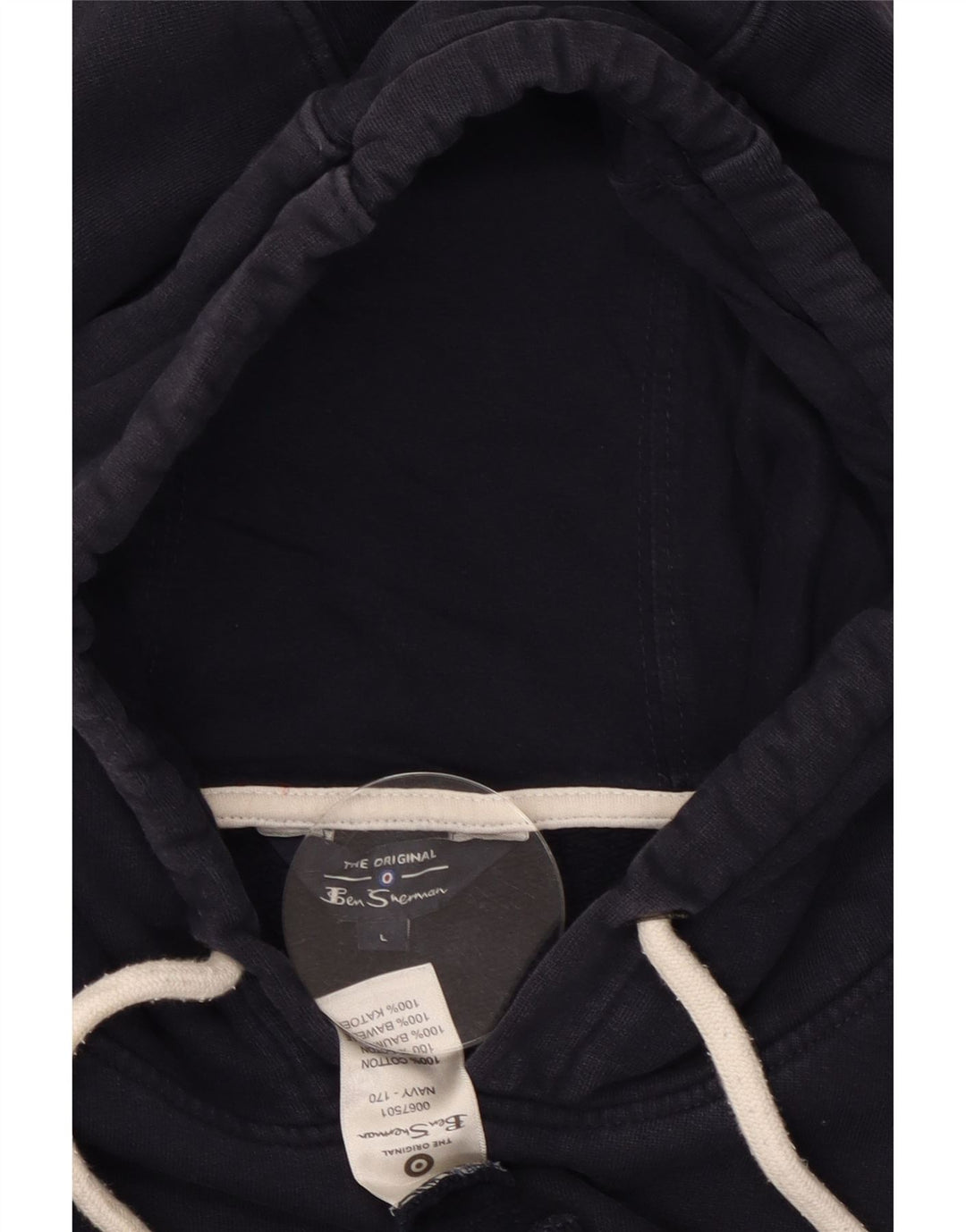 BEN SHERMAN Damen-Pullover mit übergroßem grafischem Kapuzenpullover, Gr. 16, Marineblau