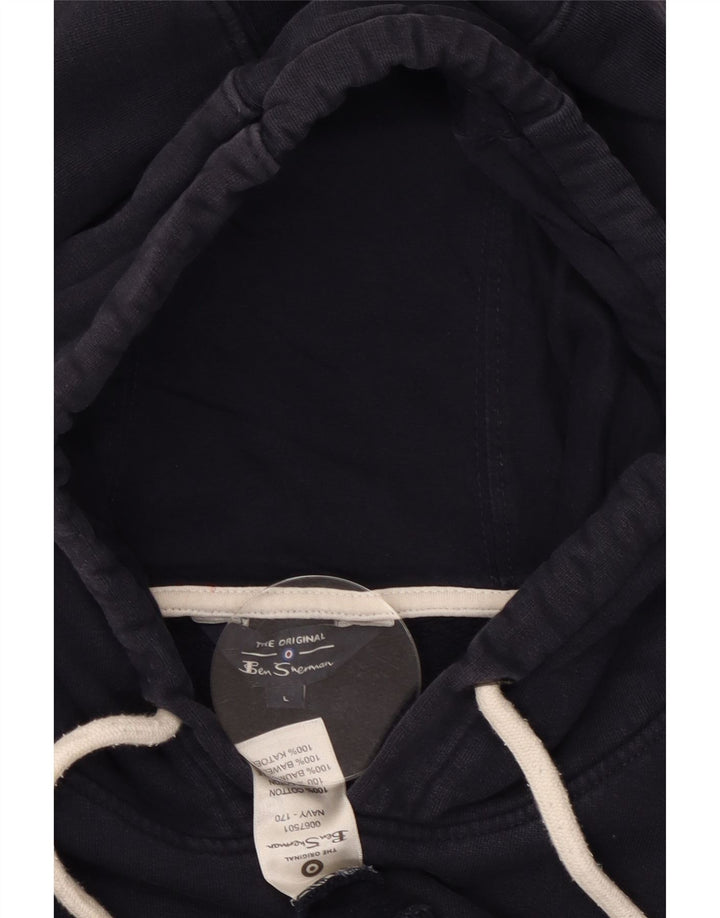 BEN SHERMAN Damen-Pullover mit übergroßem grafischem Kapuzenpullover, Gr. 16, Marineblau