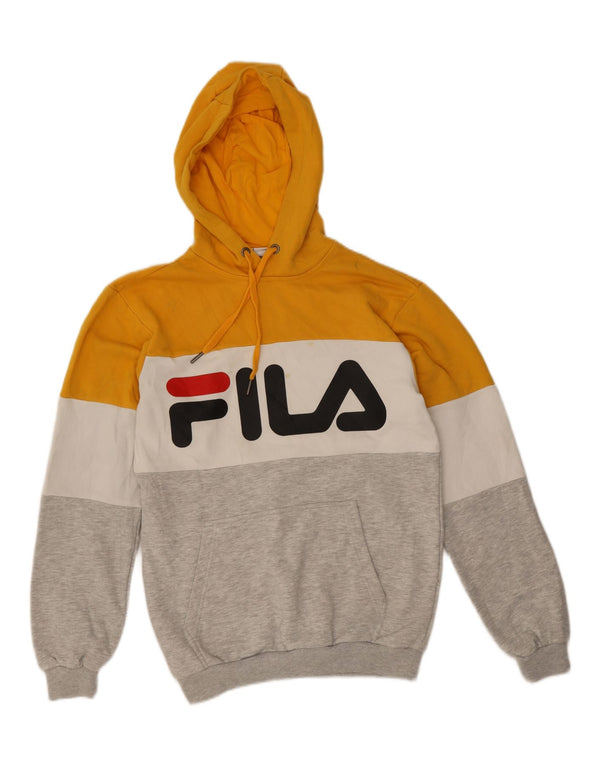 Fila Herren-Kapuzenpullover mit Grafik, XS, mehrfarbig, Colourblock-Baumwolle