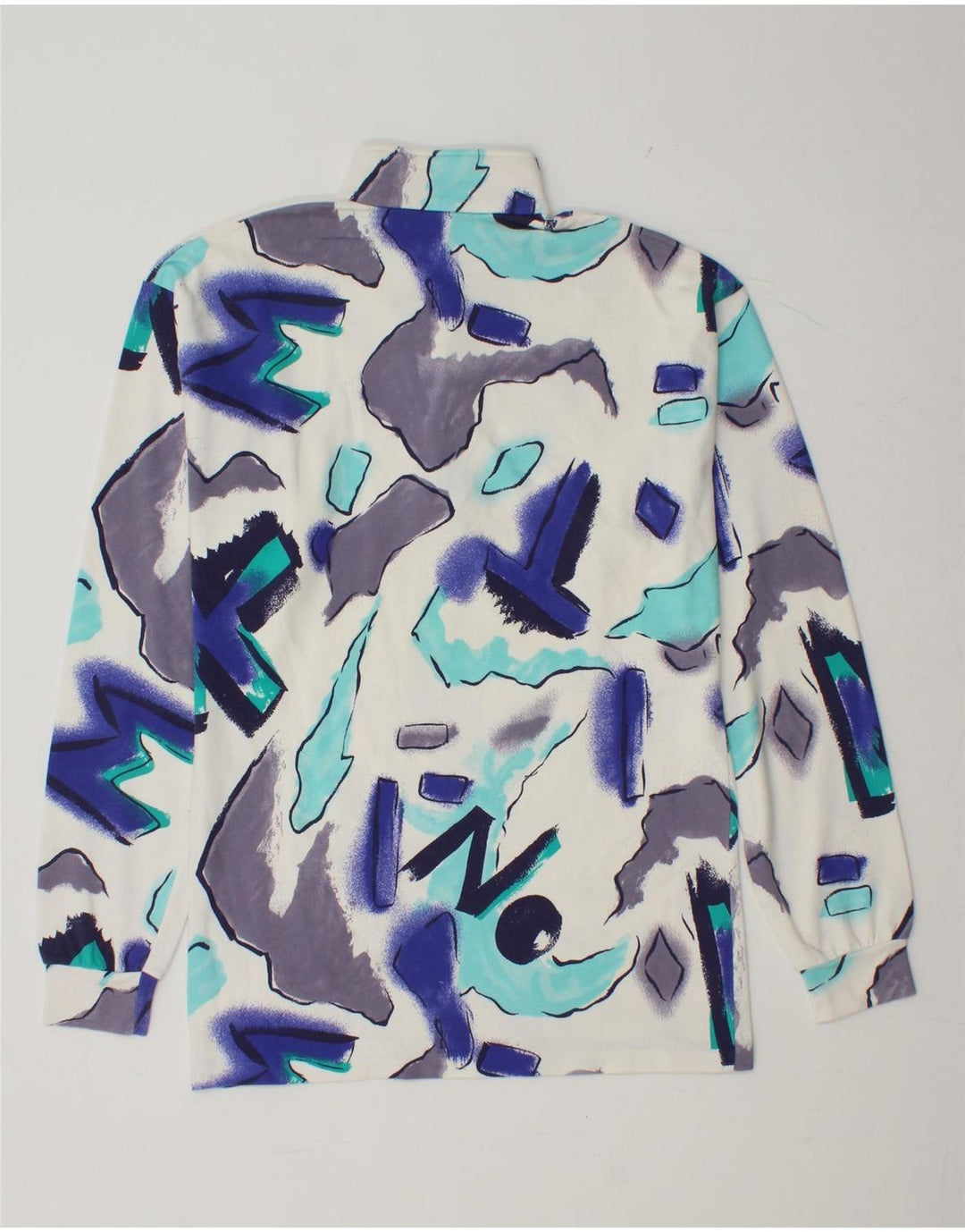 BENGER Herren-Oberteil mit abstraktem Muster und Reißverschluss, langärmlig, klein, mehrfarbig