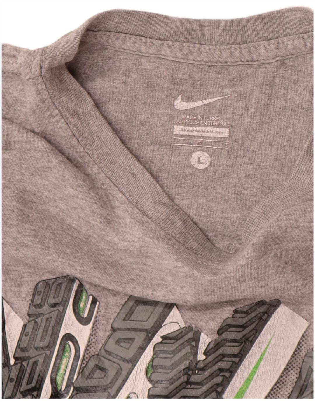 Nike Herren-T-Shirt mit Grafik, groß, grau gefleckt