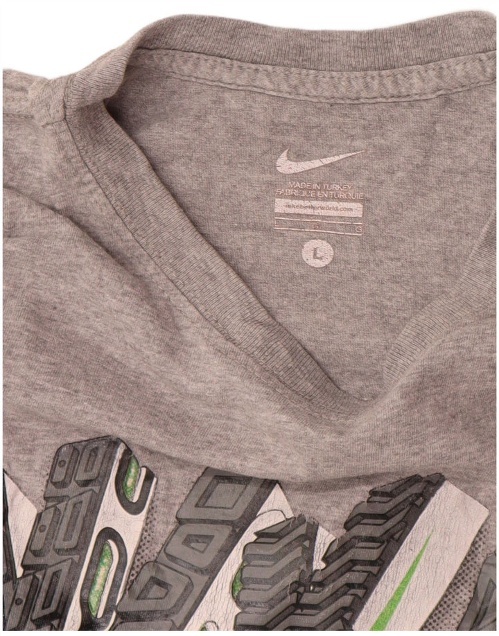 Nike Herren-T-Shirt mit Grafik, groß, grau gefleckt