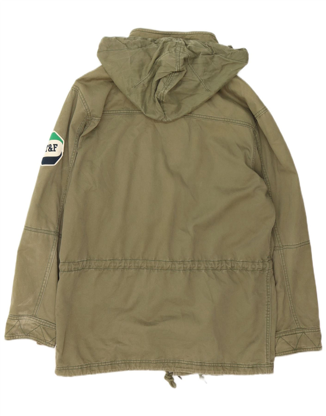 NIKE Herren-Parka mit Kapuze, UK 39/41, mittlere Khaki-Baumwolle