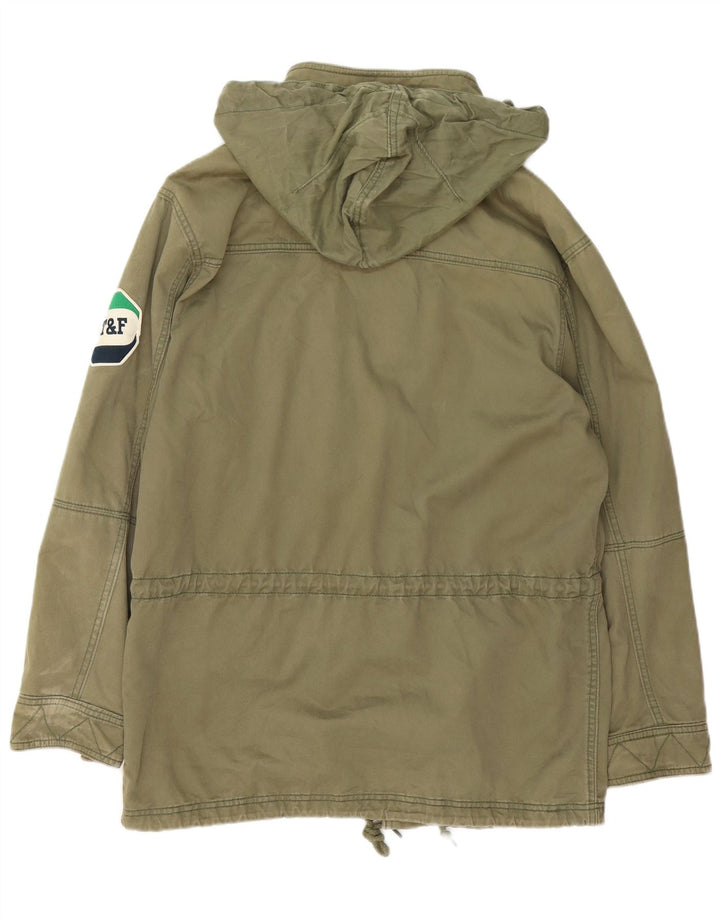 NIKE Herren-Parka mit Kapuze, UK 39/41, mittlere Khaki-Baumwolle