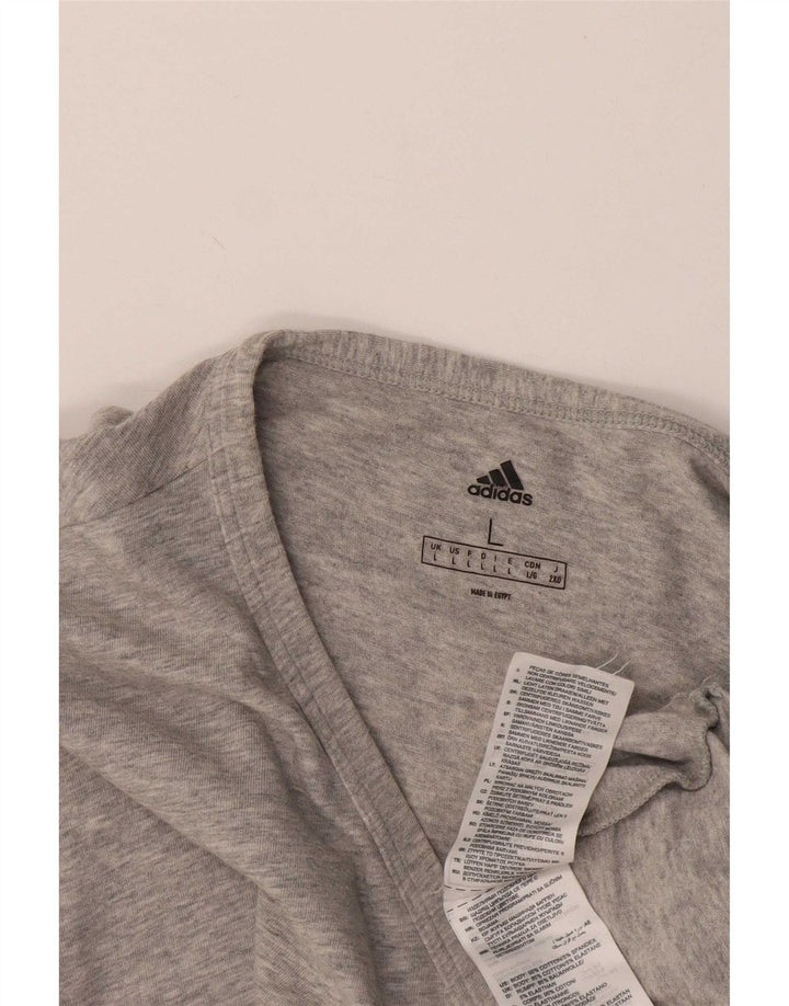Adidas Herren T-Shirt Top Large Grau Baumwolle