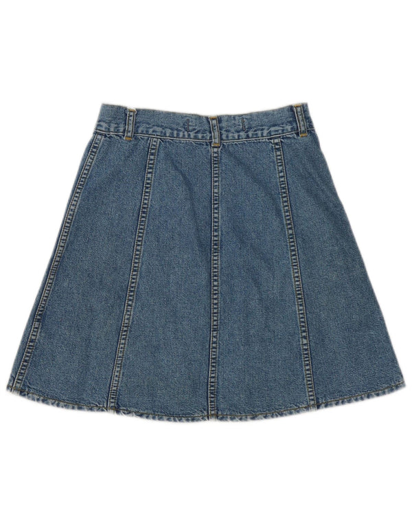 Crown Damen Jeansrock W27 Small Blau Baumwolle