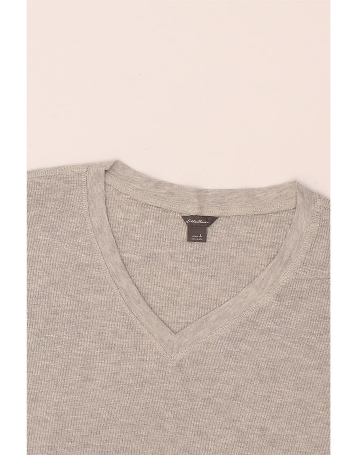 EDDIE BAUER Mens T-Shirt Top Large Grey Cotton Vintage Eddie Bauer and Second-Hand Eddie Bauer from Messina Hembry 