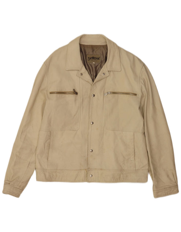 Settore Herren Lederjacke UK 42 XL Beige